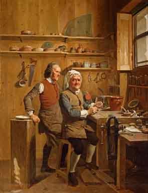 Johann Zoffany John Cuff and his assistant China oil painting art